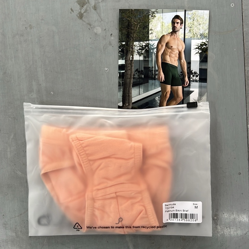 NWT Todd Sanfield men’s M bermuda platinum bikini brief - Picture 3 of 3